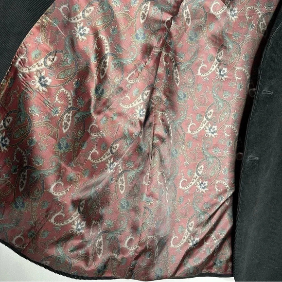 Lauren Ralph Lauren Men’s Black Corduroy Two Button Blazer Sport Coat Size 42L - Picture 7 of 10